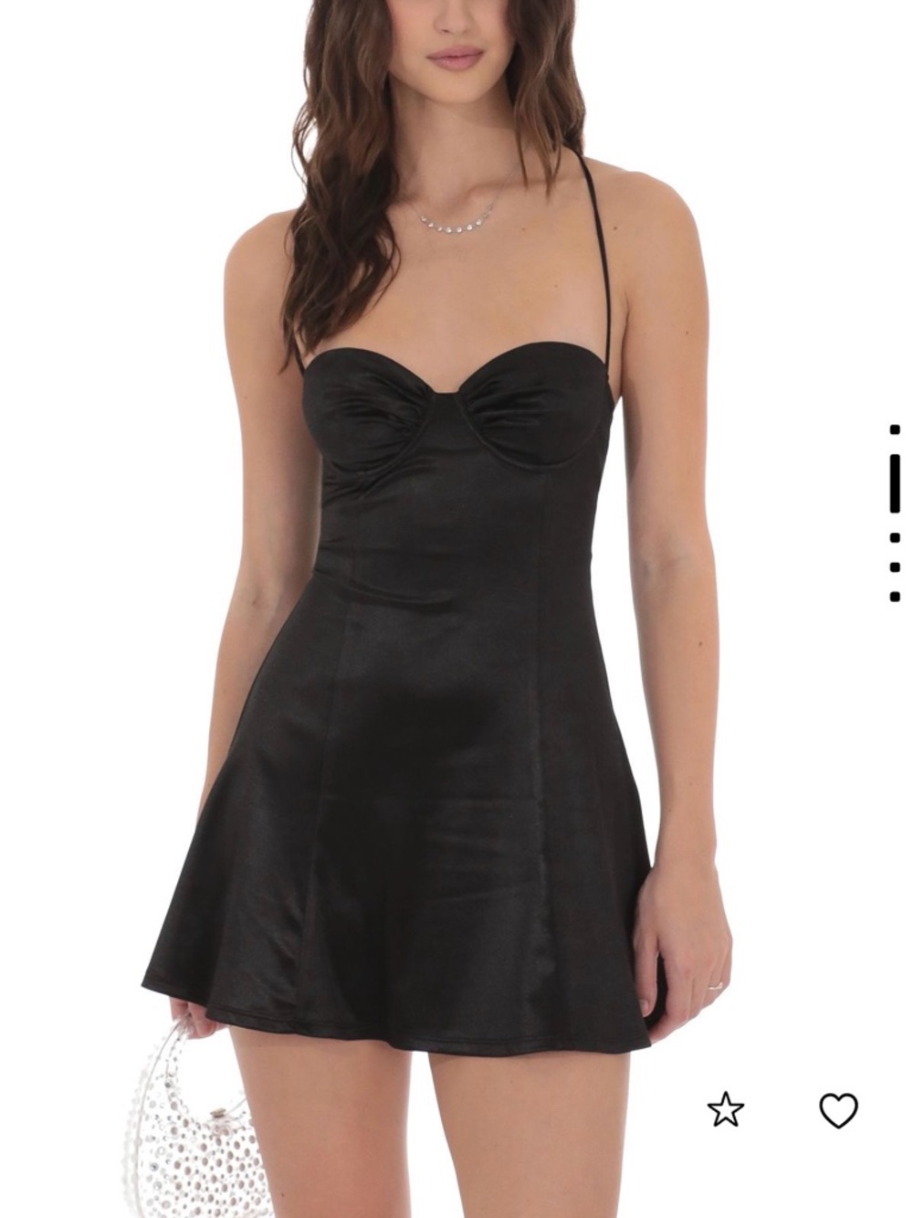 Satin fit and flare dress - Picture 2 of 3